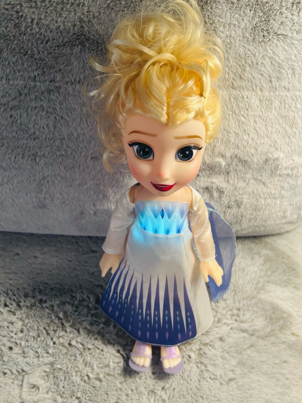 Blonde Princess LED Light-Up Doll in Ice Blue Dress - Kids Toys